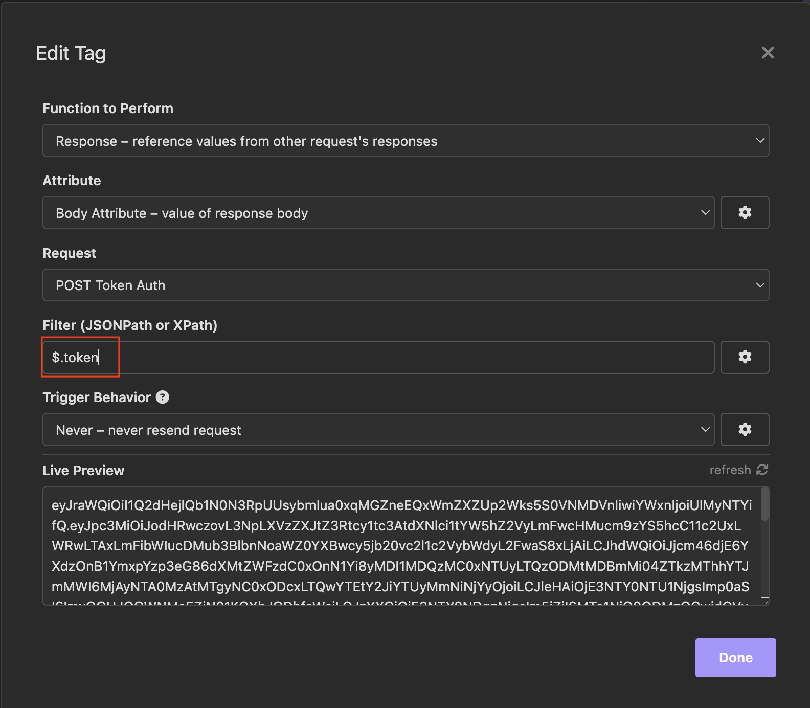 configure filter